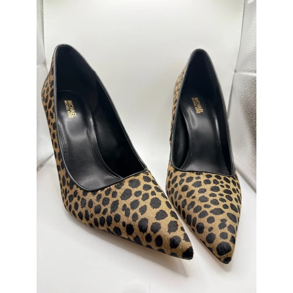 Michael Kors Amara Pumps Urban Print Cheetah HRCLF Leather Sz 9M
